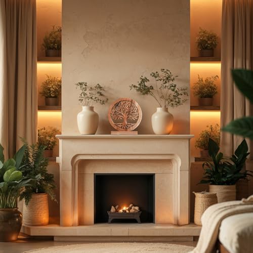 Decozen Solid Wood Tree of Life Sculpture - Home Decor