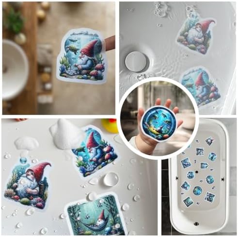 Non Slip Gnome Decals for Bathtubs 20 PCS Safety Stickers