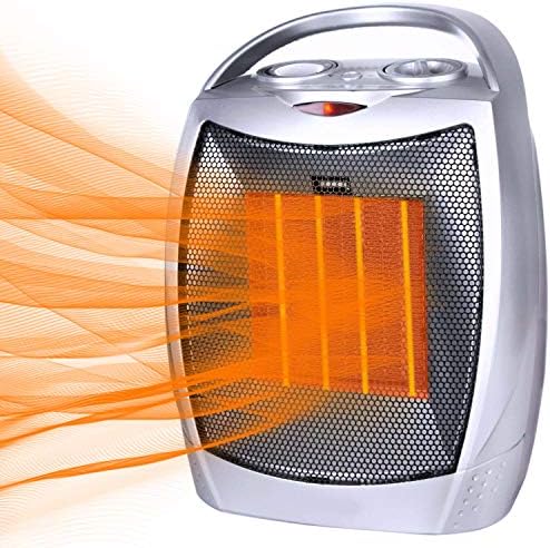 Moonflor 1500W Silver Space Heater with Safety Features