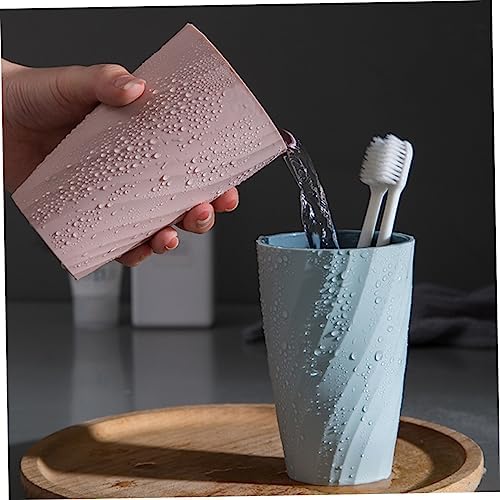 BRIGHTFUFU 2pcs Double Layer Toothbrush Cup