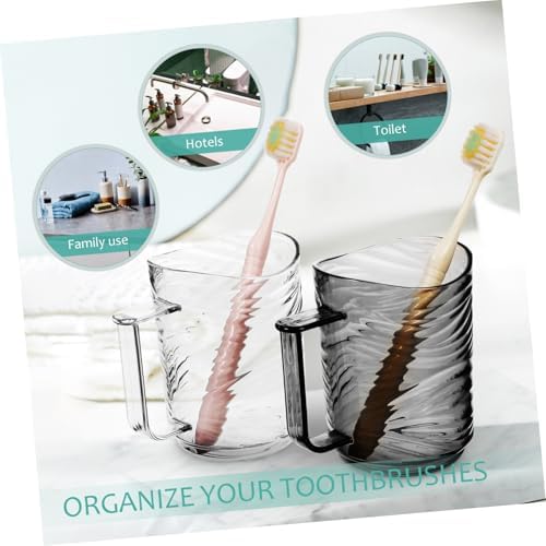 NOLITOY Ergonomic Toothbrush Cup Set Reusable Travel Tumbler