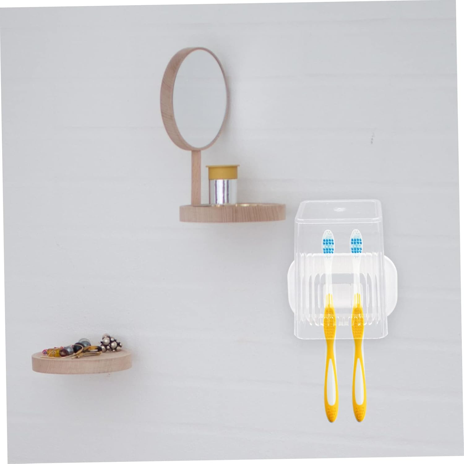 Ciieeo 2-Position Wall-Mounted Toothbrush Holder