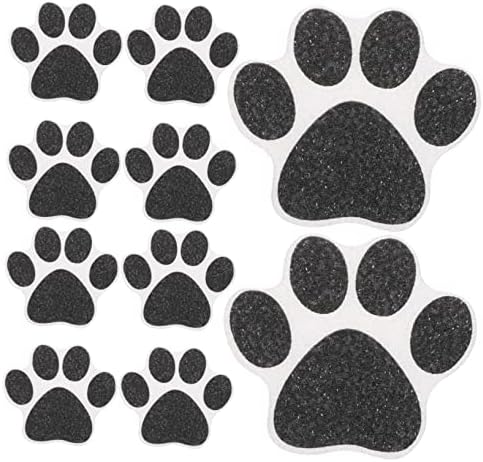GLEAVI 10pcs Non-Slip Bathtub Stickers with Dog Paw Design