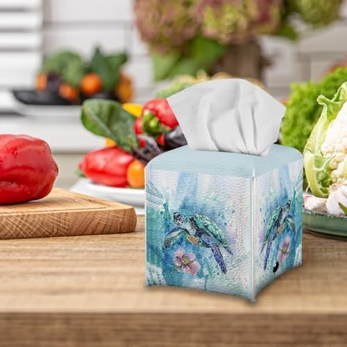 ZOUTAIRONG Reusable Tissue Box Cover with Metal Button