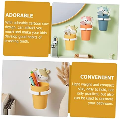 Cartoon Cow Toothbrush Holder with Gargle Cup