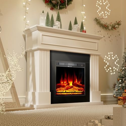 oneinmil Electric Fireplace with Mantel and TV Stand