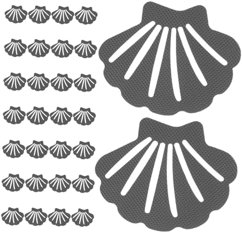 Yardenfun 30Pcs Shell Shaped Non-Slip Bathroom Skid Stickers