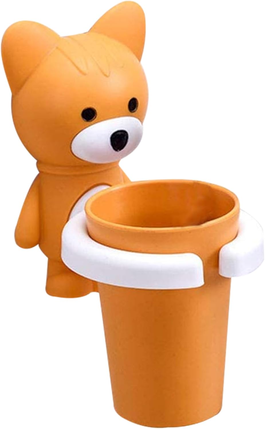 Kids Cartoon Fox Toothbrush Holder Wall Mount