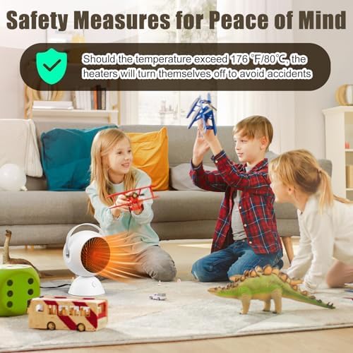 Honoson 2 Pcs 1200W Electric Ceramic Space Heater 1