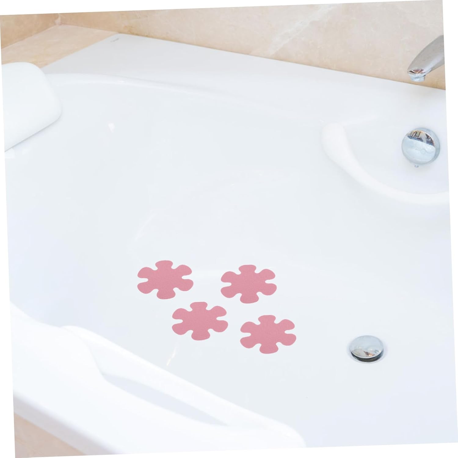 SOLUSTRE Non-Slip Flower Sticker Set for Bathroom Stairs Tub