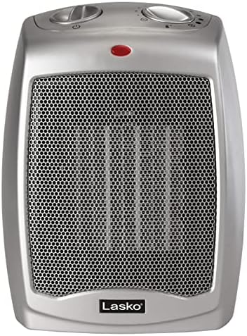 Lasko Compact Electric Space Heater with Thermostat and Fan Mode