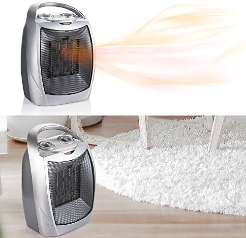 Moonflor 1500W Silver Space Heater with Safety Features