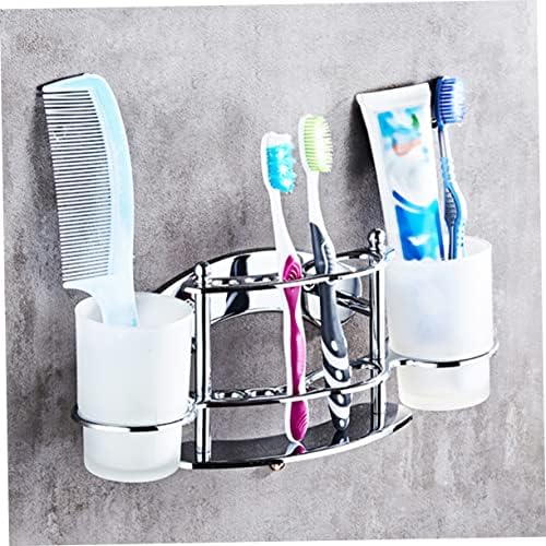 BUGUUYO Wall Mounted Toothbrush Holder with Cup