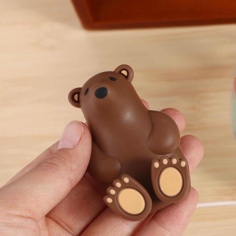 Pokinge Cartoon Bear Toothbrush Holder Set