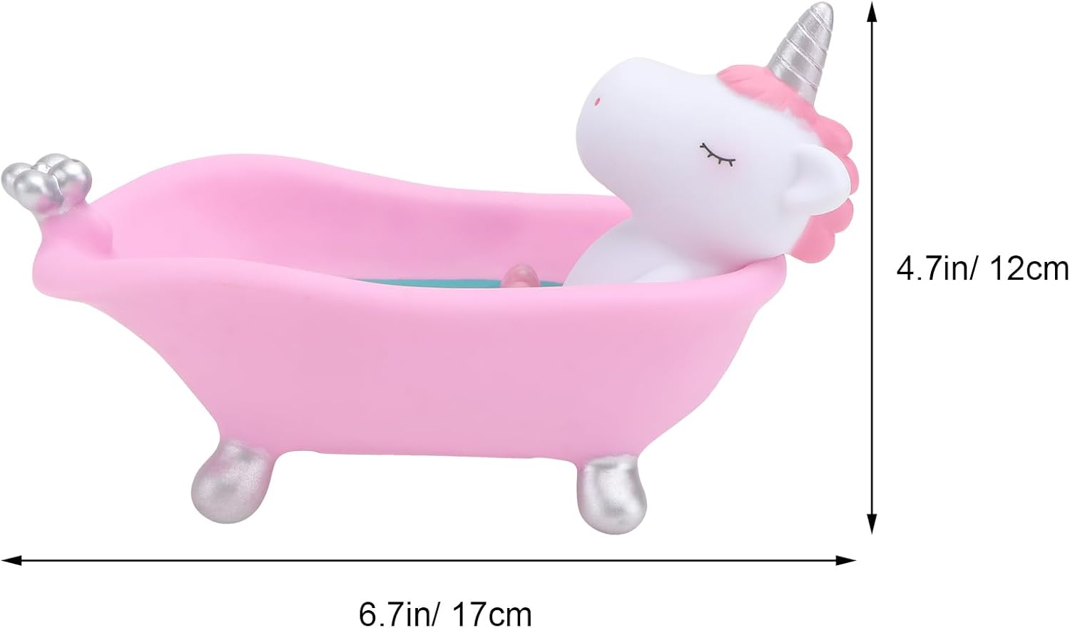 PRETYZOOM Funny Unicorn Soap Dish for Bathroom