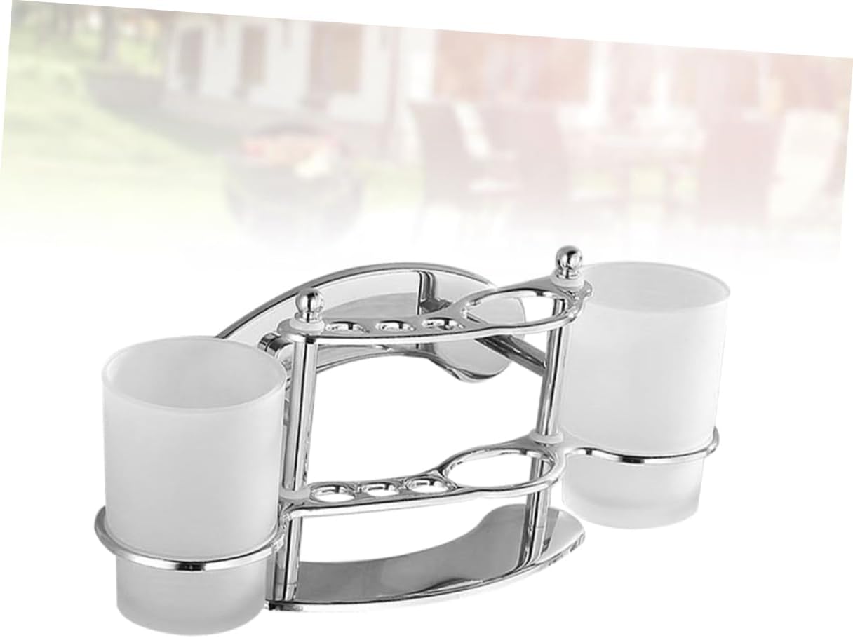 Yardenfun Stainless Steel Toothbrush Holder with Gargle Cup 1