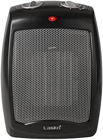 Lasko Ceramic Adjustable Thermostat Heater 9 Inches High Black