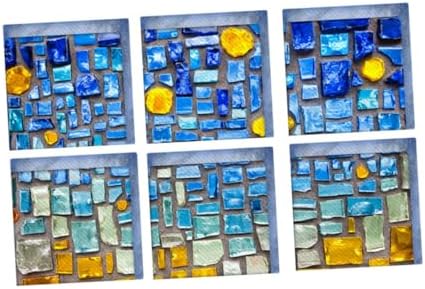 HAKIDZEL 6Pcs Blue Non-Slip Bathtub Stickers Decor