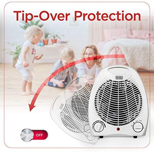 BLACKDECKER 2-in-1 Desktop Heater Fan White