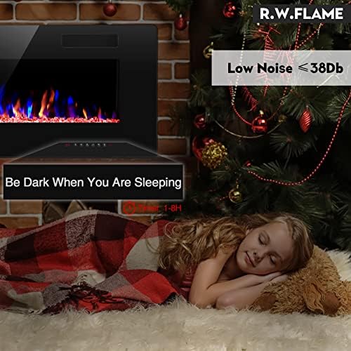 RWFLAME 50 Inch Electric Fireplace with Touch Screen and Remote