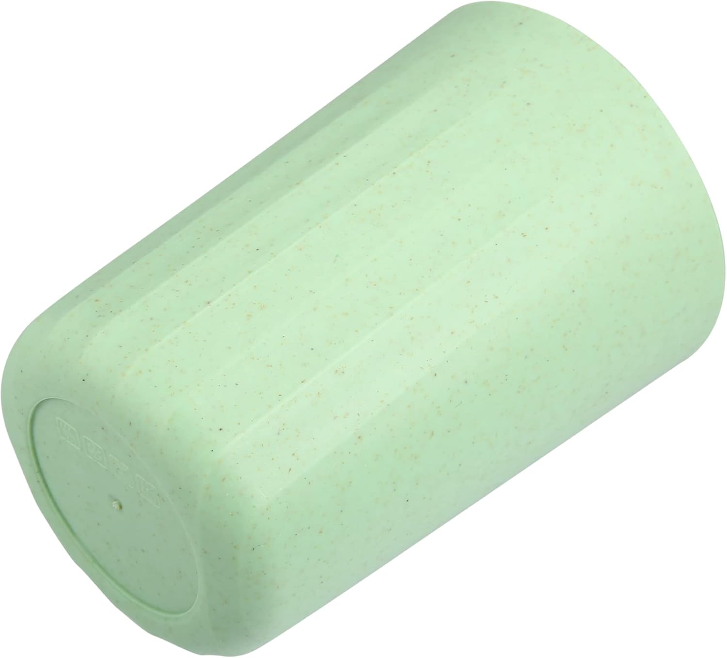 VOCOSTE Bathroom Tumbler with Smooth Lines Wheat Straw Cup Toothpaste Holder