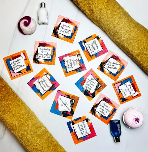 Leluca Non-Slip Bath Stickers with Affirmations - 12PCS