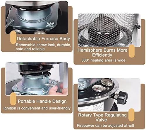 MMLeYN Kerosene Heater Stove with Adjustable Height and Flame Control