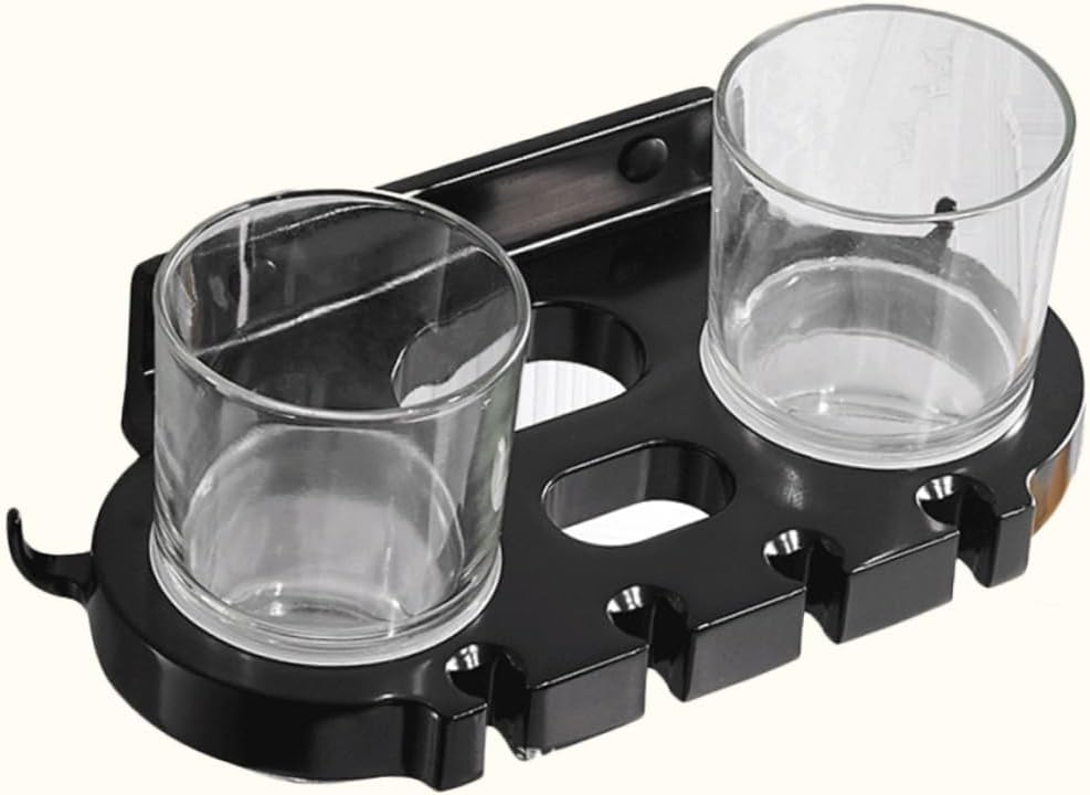 LIFKOME Modern Toothbrush Tumbler Holder Aluminum Compact Bathroom