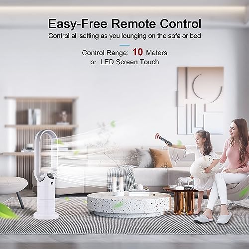 Ocean Loong 1500W Space Heater and Bladeless Fan Combo White