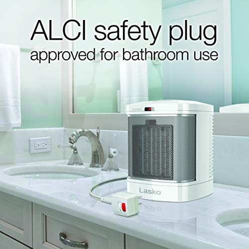 Lasko Small Ceramic Space Heater for Bathroom and Home Use