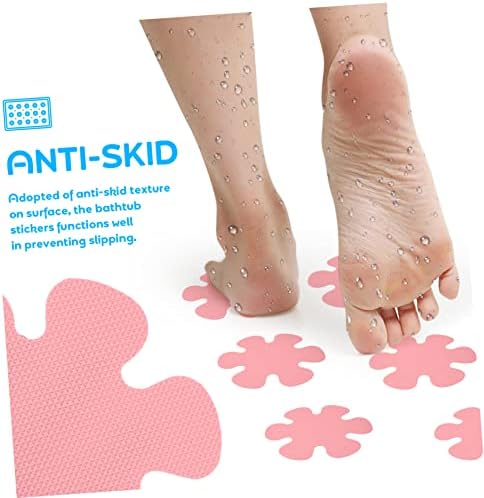 HOOTNEE 1Set Non Skid Bathtub Stickers with Scraper