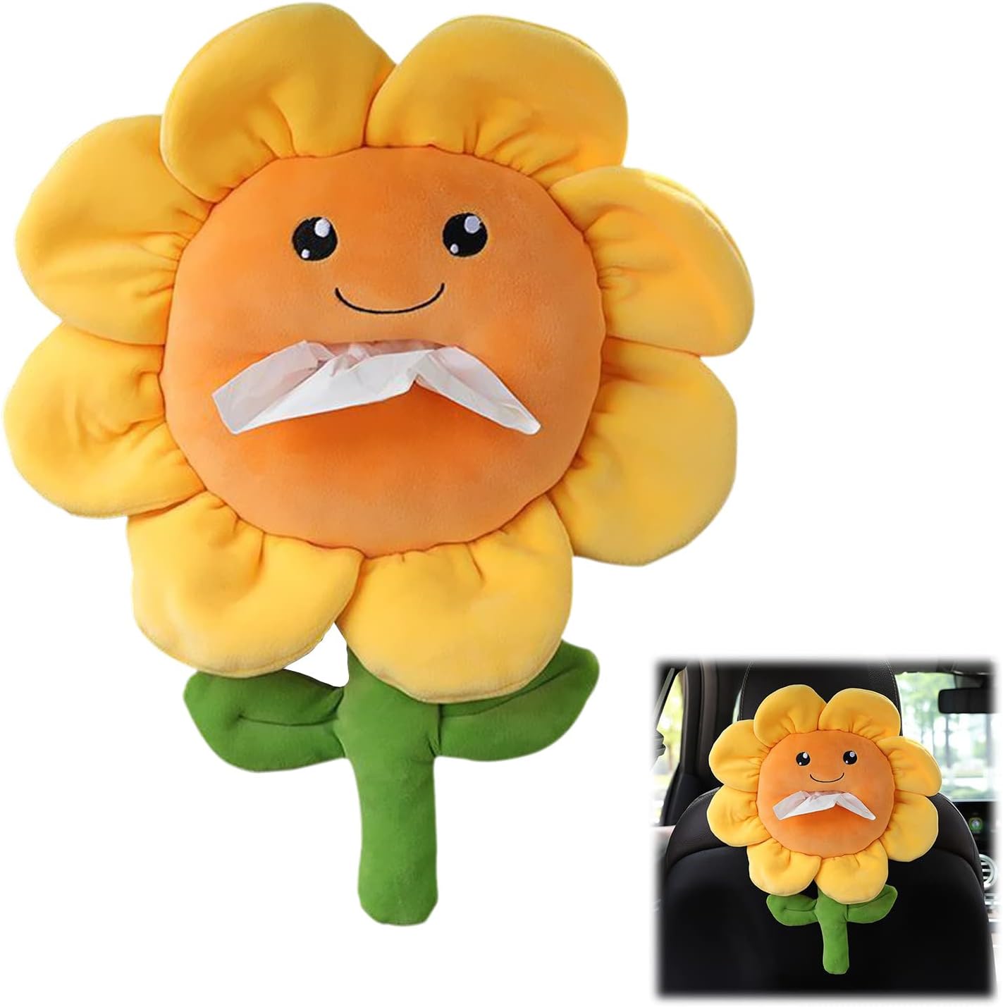 Fofetbfo Sunflower Plush Tissue Holder