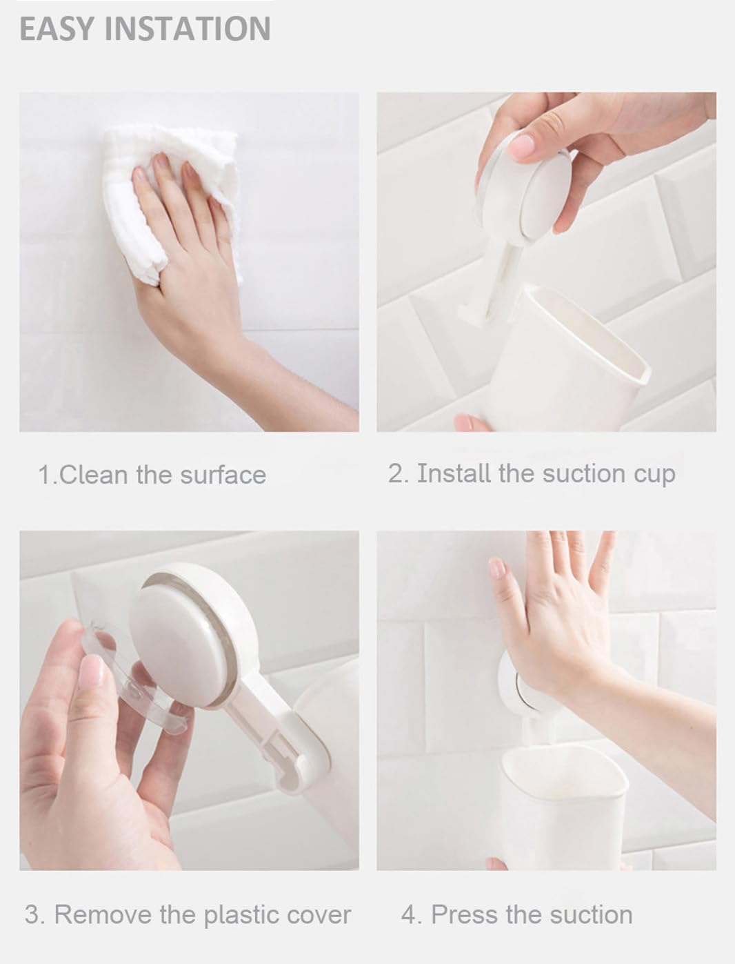 Durable Waterproof Suction Cup Organizer for Kitchen and Bath
