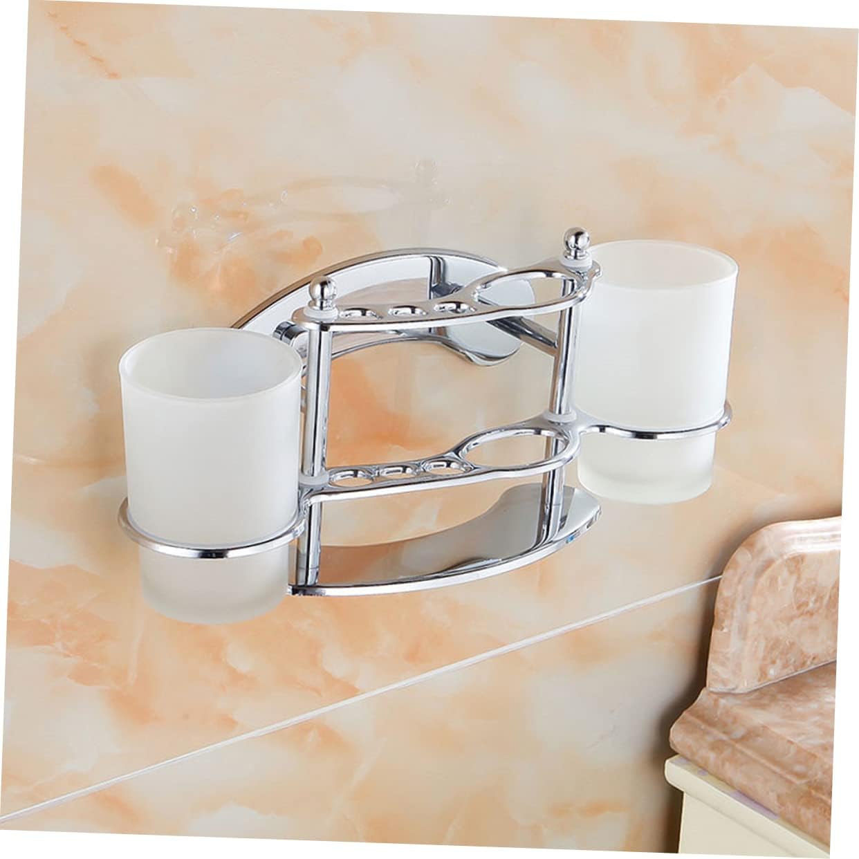 Yardenfun Stainless Steel Toothbrush Holder with Gargle Cup 1