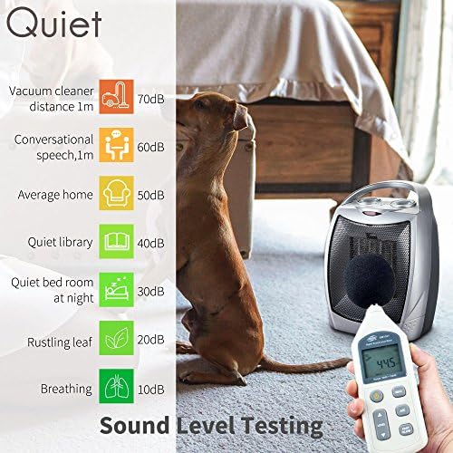 Moonflor 1500W Silver Space Heater with Safety Features
