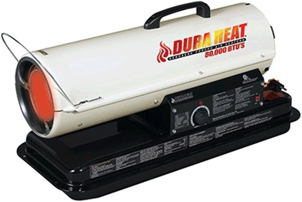 Dura Heat DFA80T 80K BTU Kero Forced Air Heater with Carry Handle
