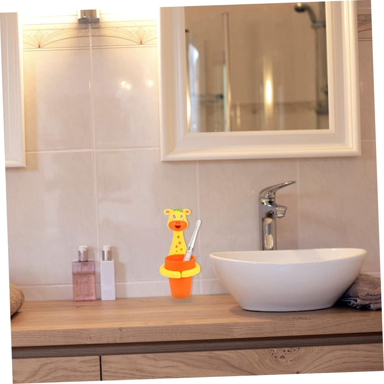VICASKY 2Sets Cartoon Animal Toothbrush Holder