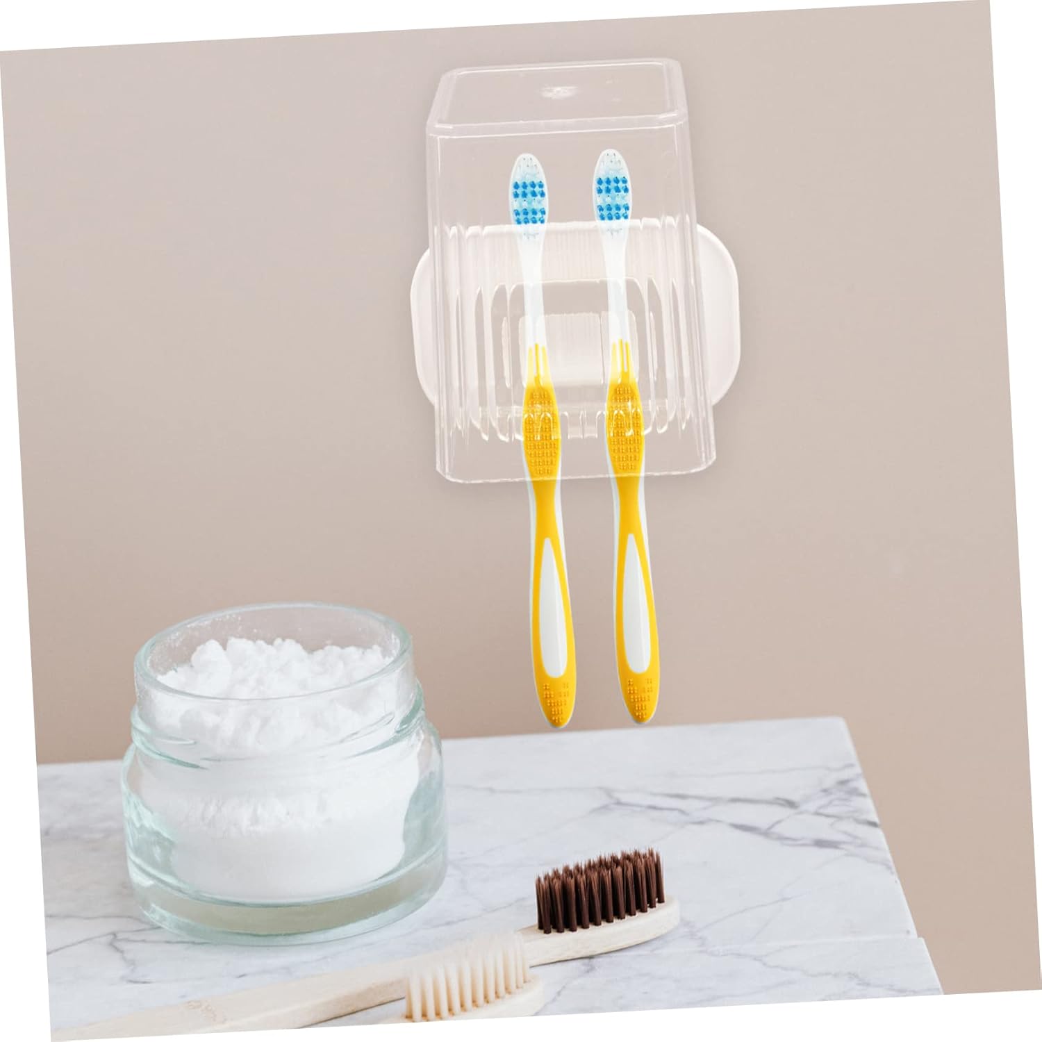 FONDOTIN Wall-Mounted Toothbrush Holder Set No Drill