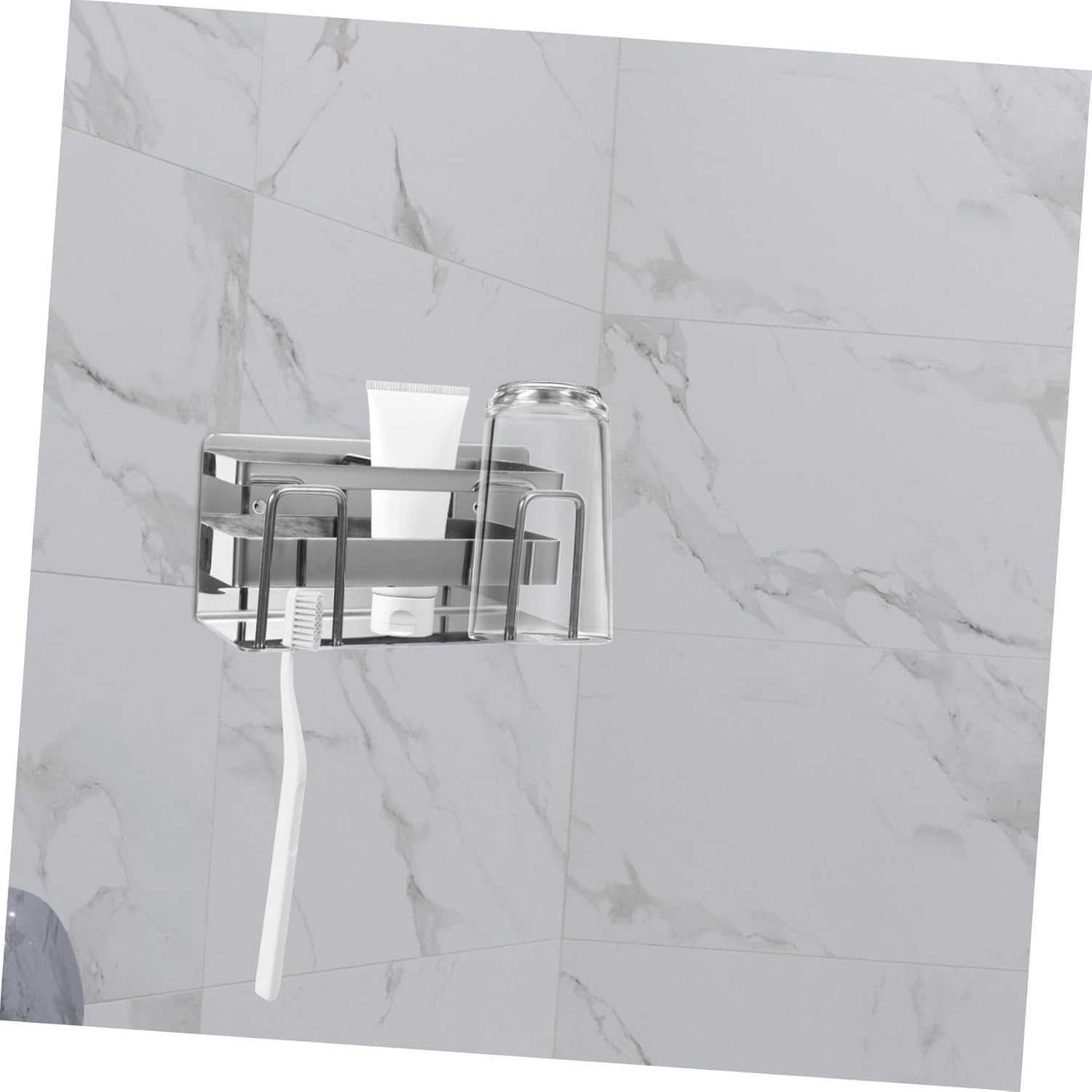 Stainless Steel Wall Mount Toothbrush Holder for Bathroom