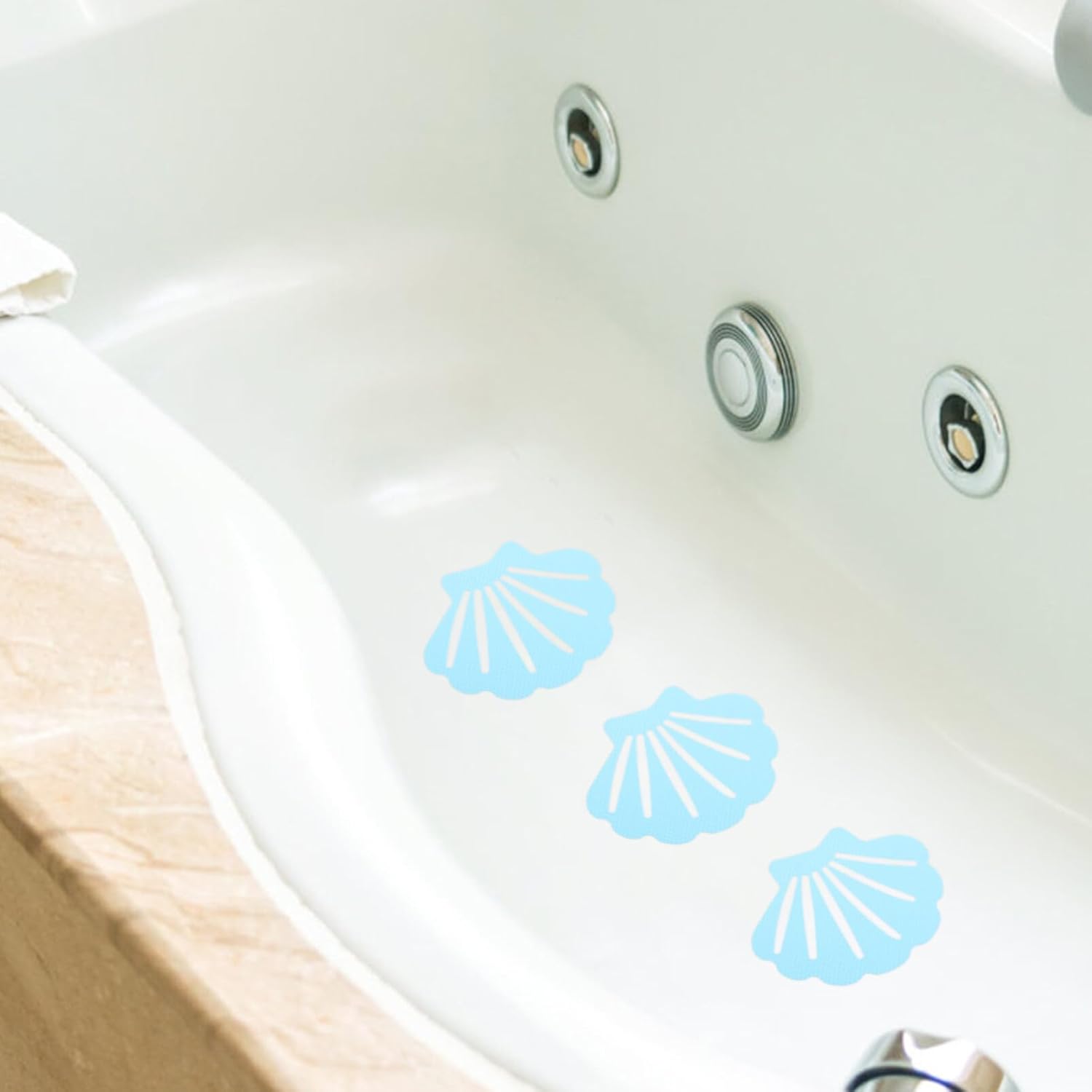 Cabilock 12pcs Shell Anti-Slip Stickers for Bathtub