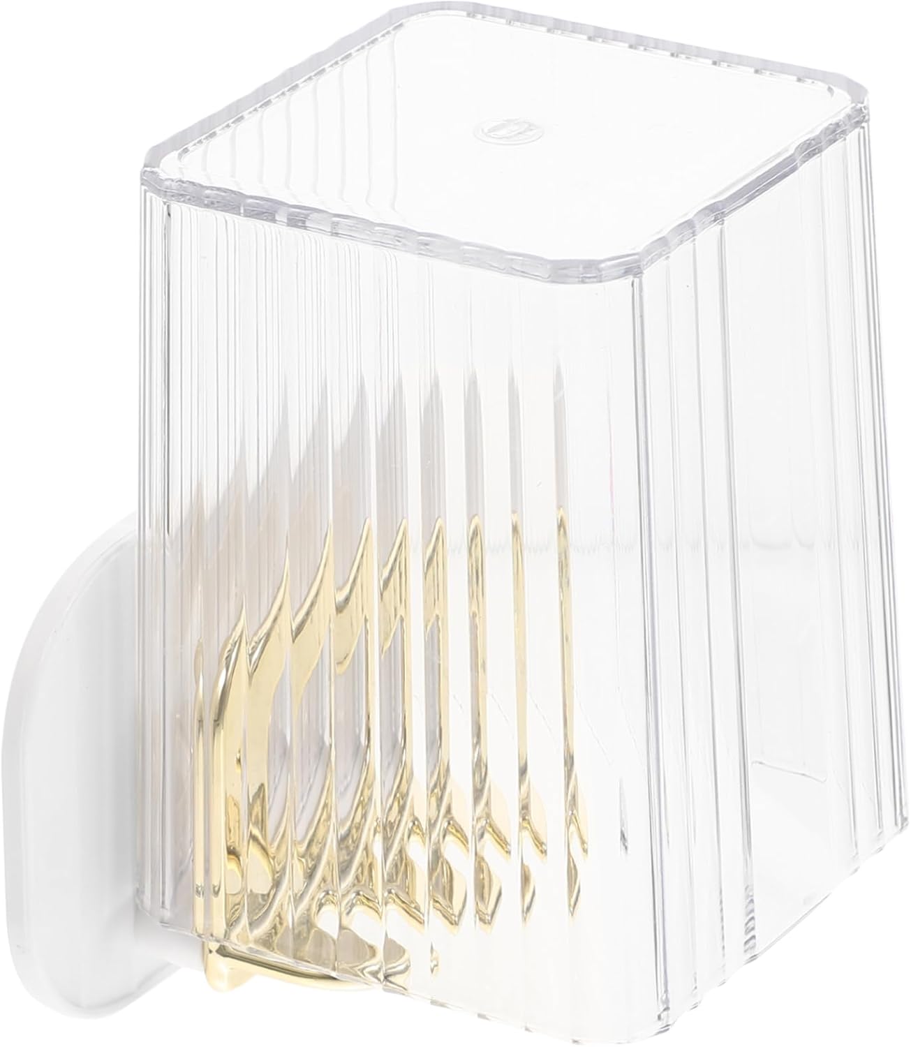 Modern Transparent Wall-Mounted Toothbrush Holder 2 Positions