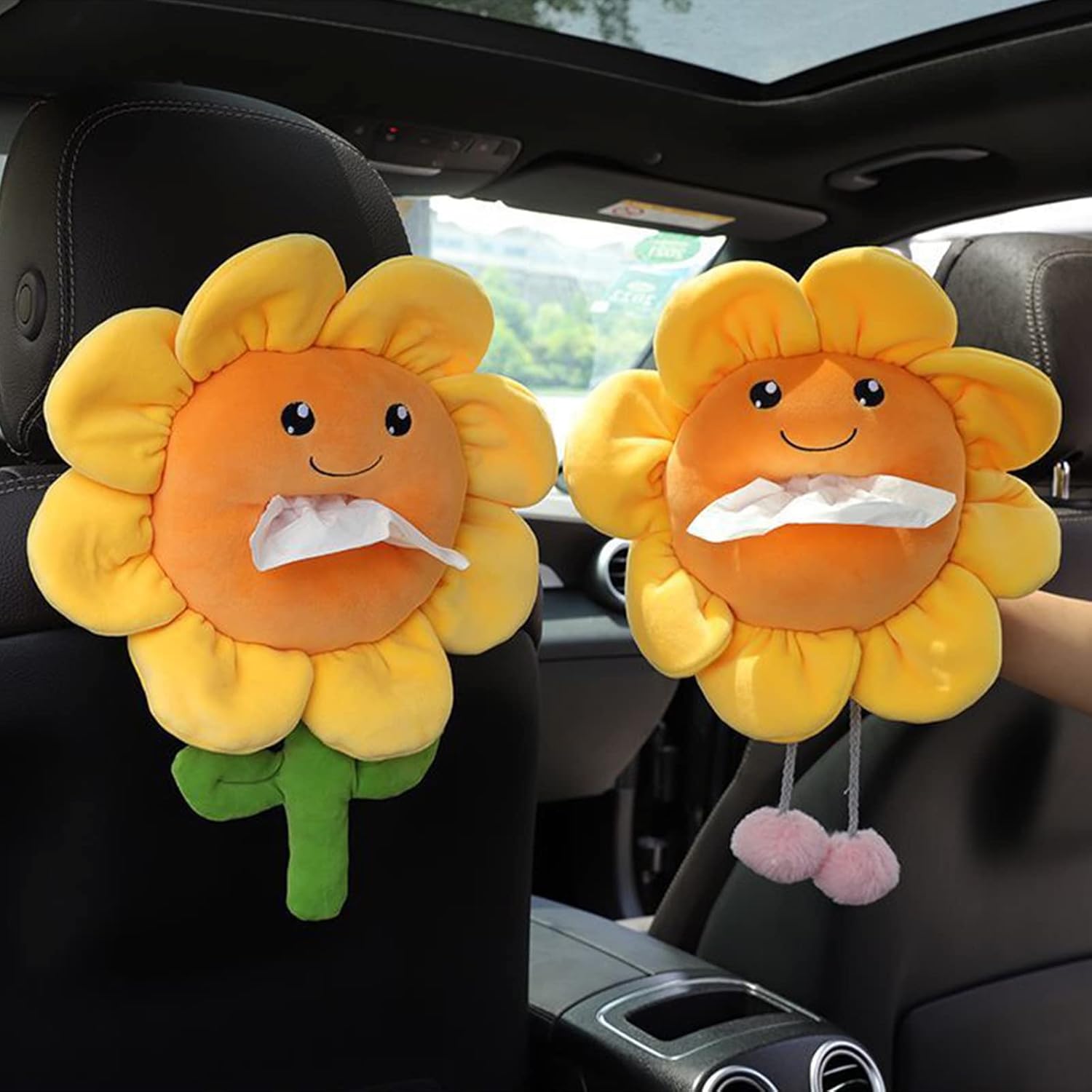 Fofetbfo Sunflower Plush Tissue Holder