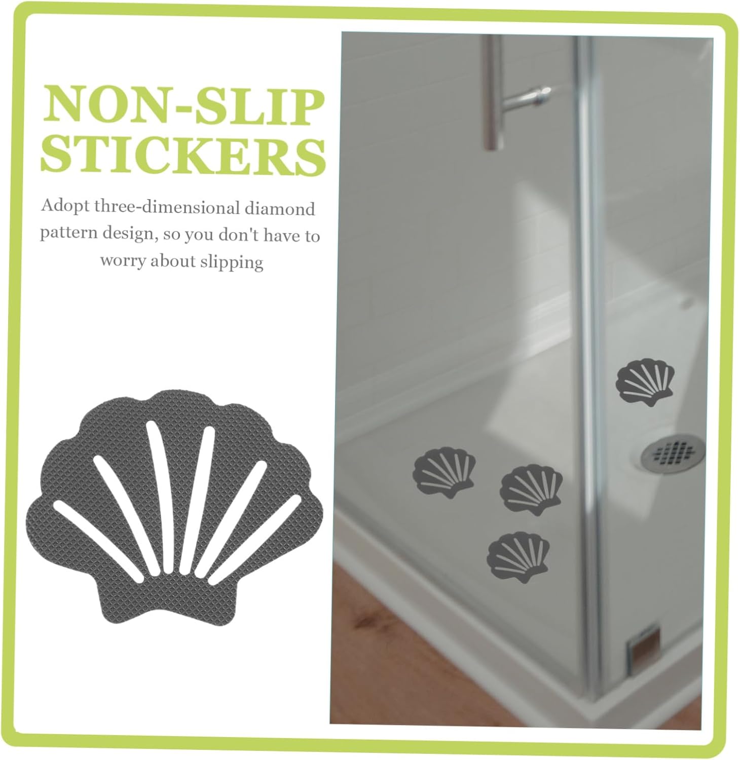 RORPOIR 30Pcs Shell Shaped Non-Slip Bathtub Stickers