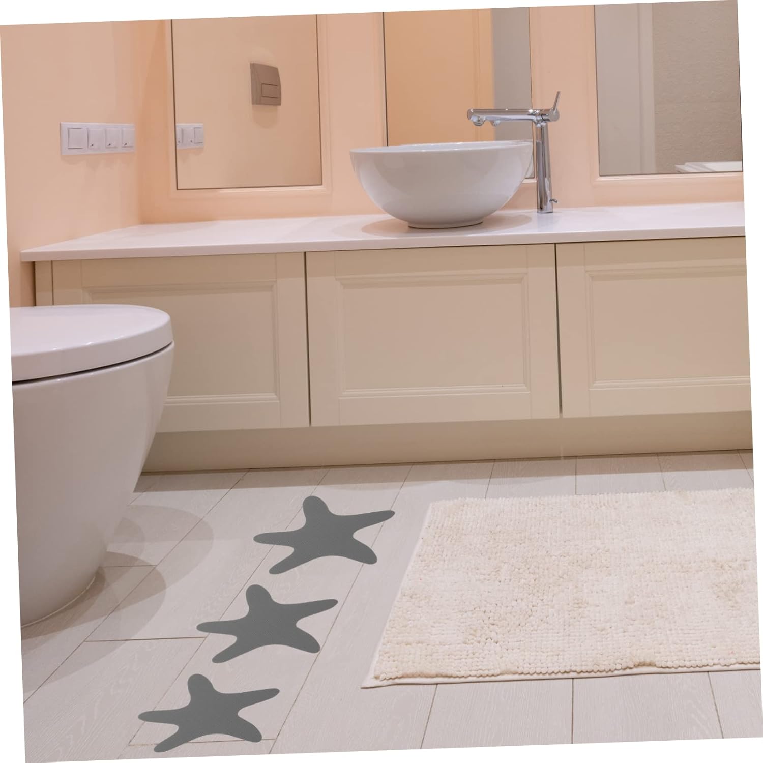 Cabilock Set of 25 Non-Slip Bathtub Stickers with Cartoon Stars Design