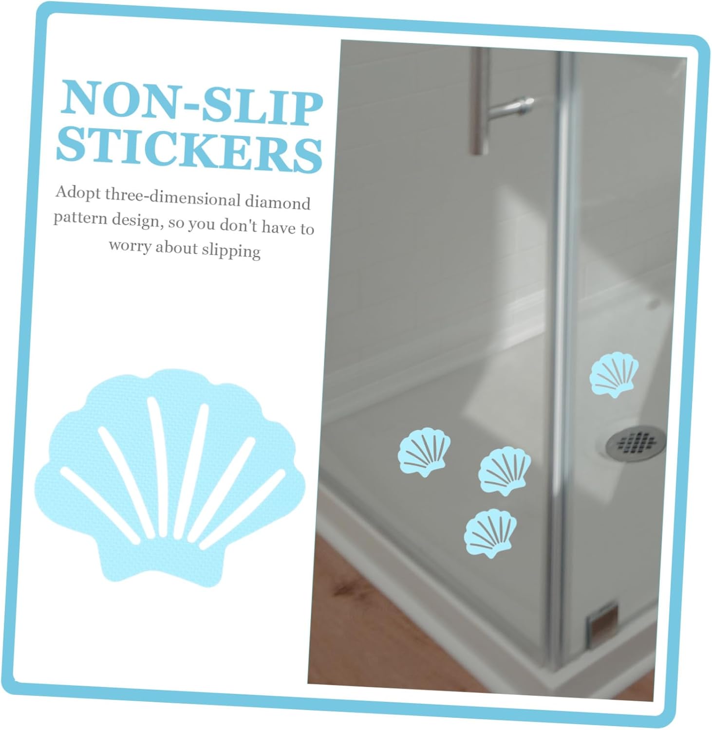30Pcs Shell Shape Non Slip Bathtub Stickers