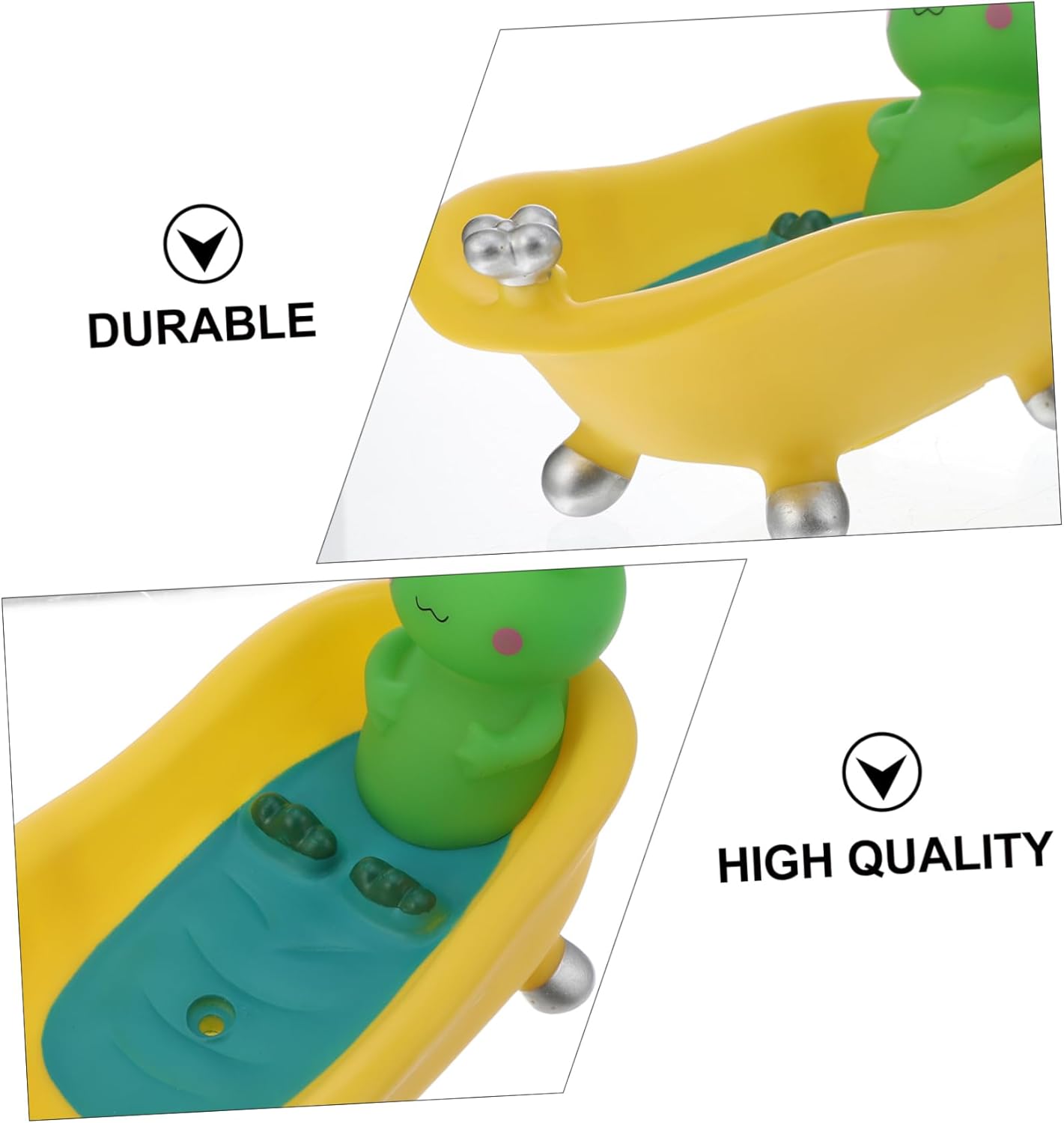 LIFKOME Cartoon Frog Soap Dish Tray Self Draining Vinyl Holder for Bathroom