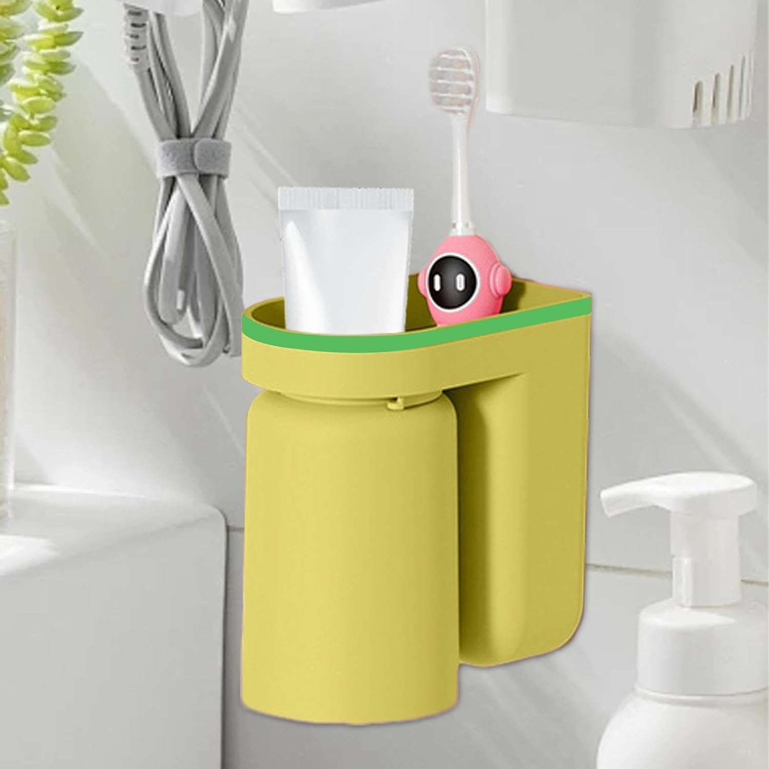 Compact Toothbrush Stand - Space-Saving Bathroom Organizer