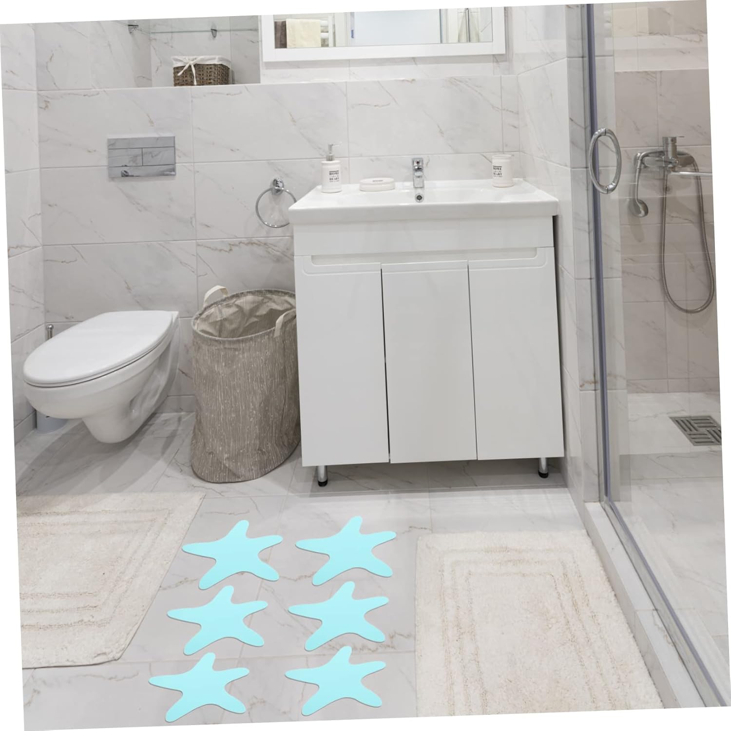 Hoement Non-Slip Bathtub Stickers with Cute Star and Animal Designs 1
