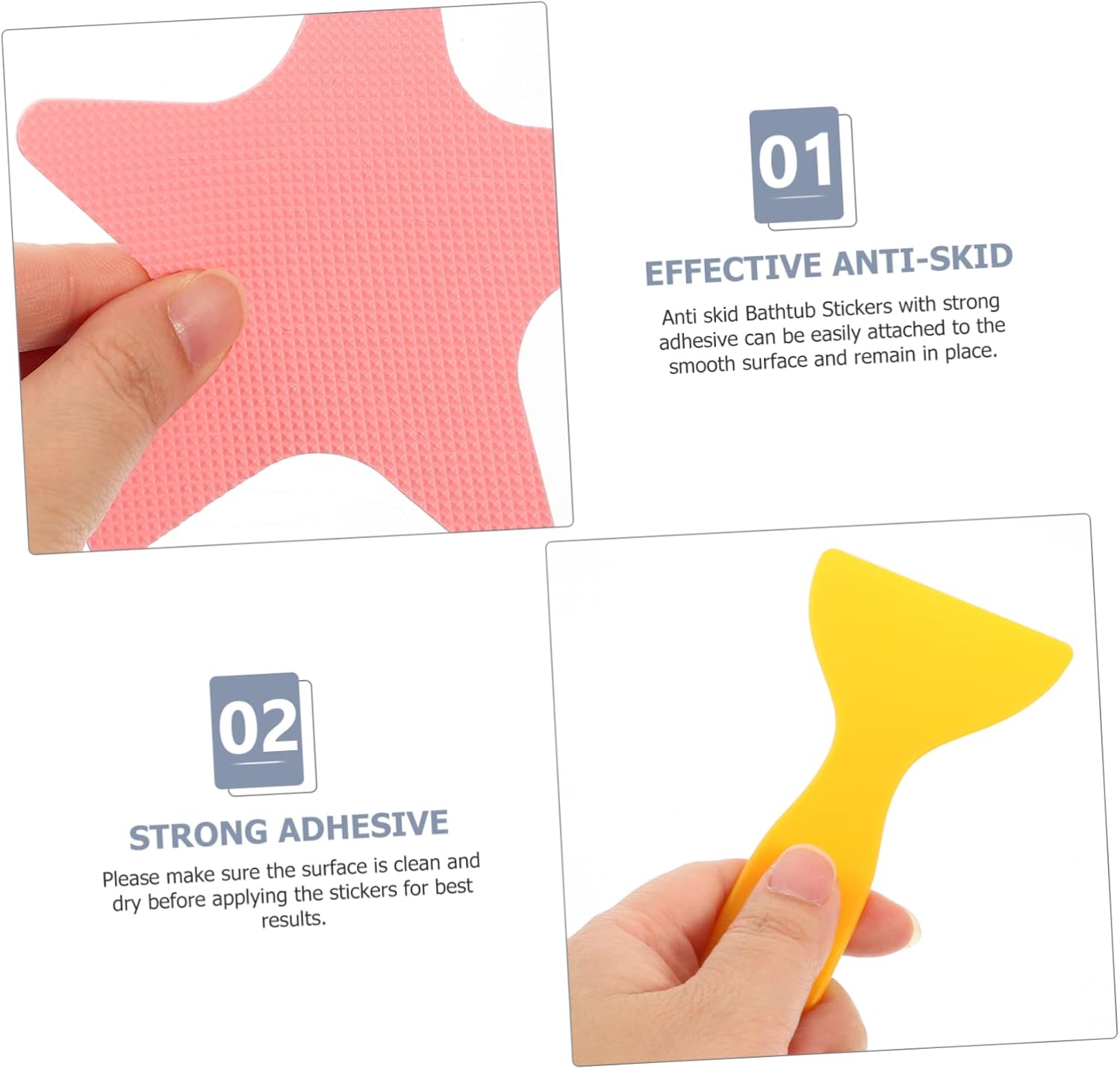 Garneck Star Shaped Non-Skid Bath Stickers