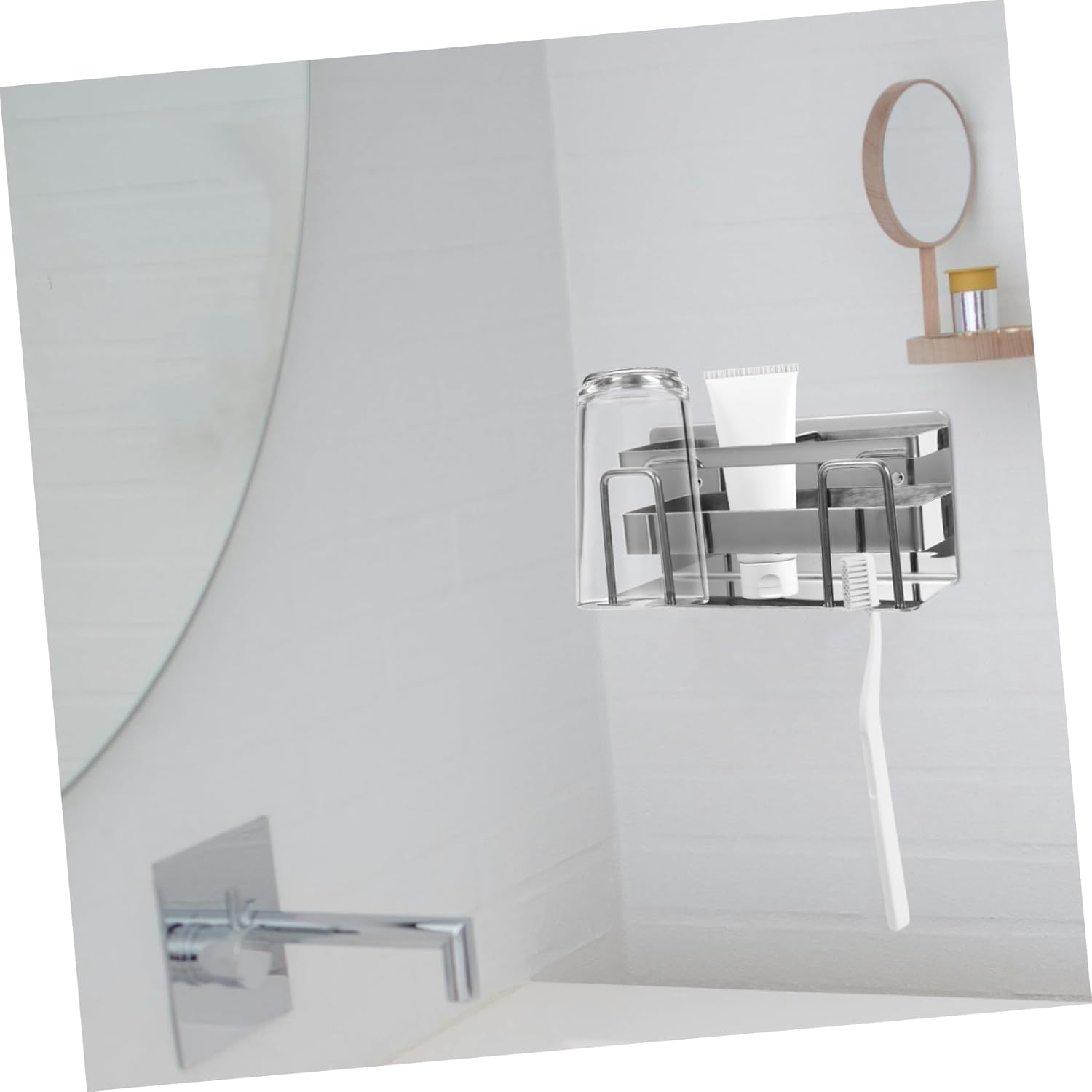 Unomor Space-Saving Toothbrush Holder with Anti-Slip Design